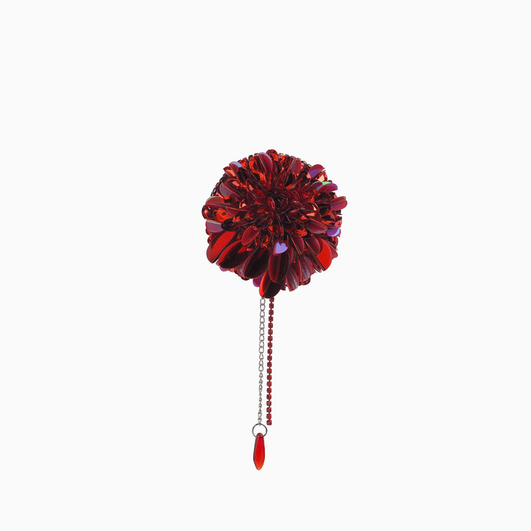 Red Dahlia Brooch | Limited Edition Handcrafted Jewelry